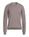 Seventy Venezia Sergio Tegon Man Sweater Taupe Size Xxl Virgin Wool, Elastane In Brown