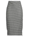 Seventy Venezia Sergio Tegon 10 Collection Woman Midi Skirt Black Size 12 Virgin Wool, Polyamide, Vi In Black