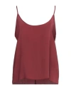 Seventy Venezia Sergio Tegon Woman Top Brick Size 12 Acetate, Silk In Red