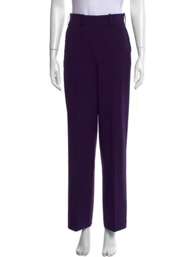Pre-owned Seventy Venezia Straight Leg Pants In Purple
