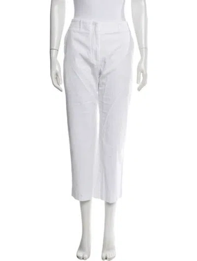 Pre-owned Seventy Venezia Straight Leg Pants In White