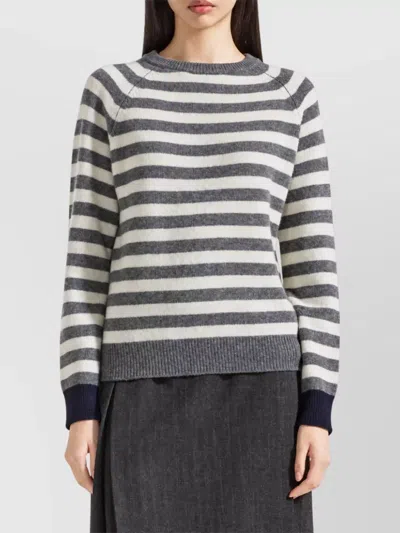 Seventy Venezia Striped Crew-neck Wool Sweater In Multi