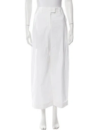 Pre-owned Seventy Venezia Wide Leg Pants In White