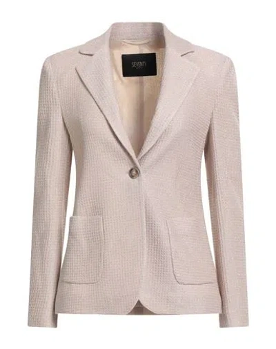 Seventy Venezia Woman Blazer Beige Size 12 Acrylic, Wool, Polyamide, Polyester In Neutral