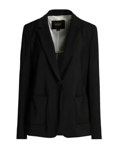 Seventy Venezia Woman Blazer Black Size 10 Virgin Wool, Elastane