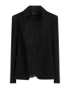 Seventy Venezia Woman Blazer Black Size 10 Wool, Acrylic, Polyester, Elastane In Black