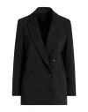 Seventy Venezia Woman Blazer Black Size 4 Polyester, Viscose, Elastane In Black