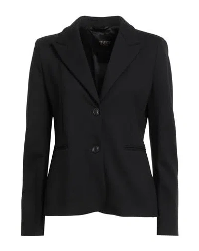 Seventy Venezia Woman Blazer Black Size 8 Viscose, Polyamide, Elastane