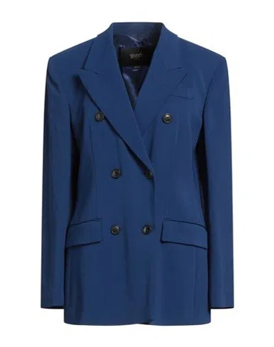 Seventy Venezia Woman Blazer Blue Size 8 Viscose