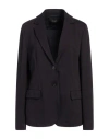 Seventy Venezia Woman Blazer Dark Brown Size 12 Viscose, Polyamide, Elastane In Brown