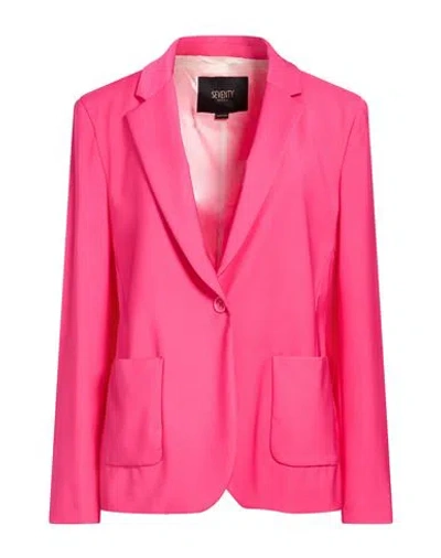 Seventy Venezia Woman Blazer Fuchsia Size 10 Virgin Wool, Elastane In Pink