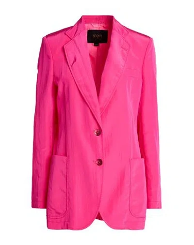 Seventy Venezia Woman Blazer Fuchsia Size 6 Viscose, Polyester In Pink