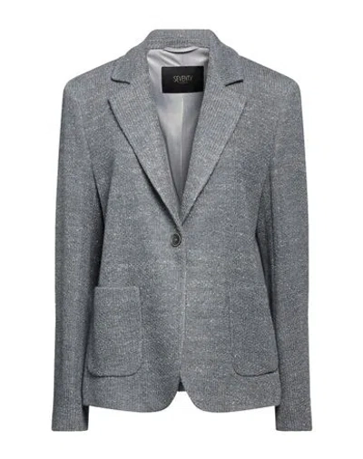 Seventy Venezia Woman Blazer Grey Size 12 Acrylic, Wool, Polyamide, Polyester In Gray