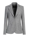 Seventy Venezia Woman Blazer Grey Size 6 Acrylic, Virgin Wool, Polyester