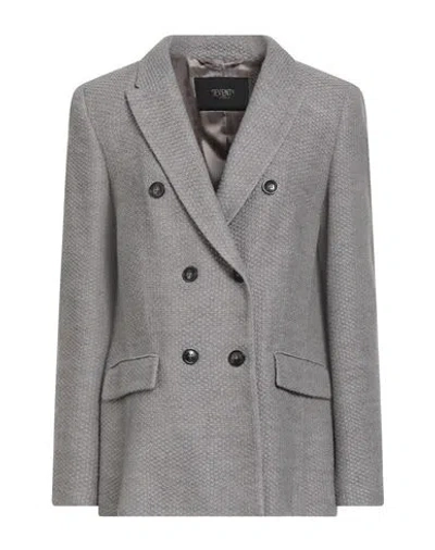 Seventy Venezia Woman Blazer Grey Size 8 Virgin Wool, Acrylic In Gray