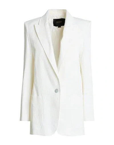 Seventy Venezia Woman Blazer Ivory Size 6 Cotton, Elastane In White