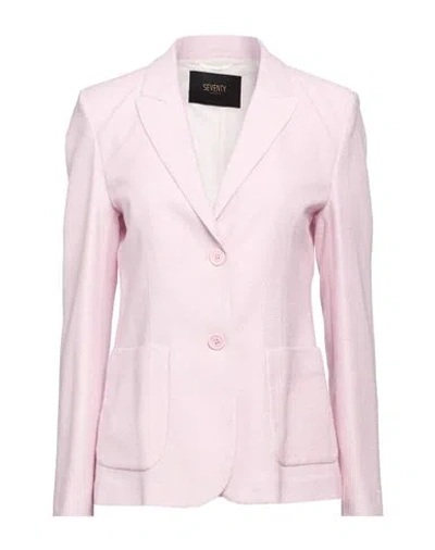 Seventy Venezia Woman Blazer Light Pink Size 6 Cotton, Polyamide, Polyester