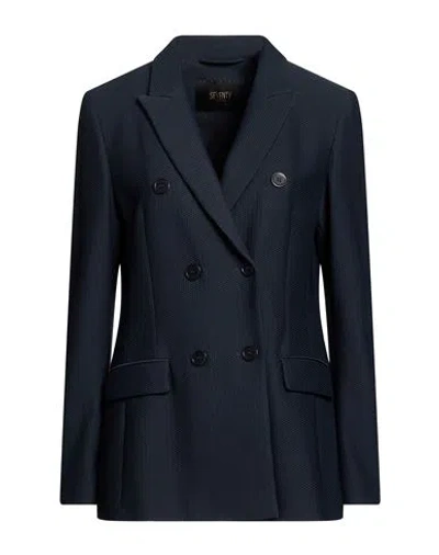 Seventy Venezia Woman Blazer Midnight Blue Size 14 Polyamide, Elastane
