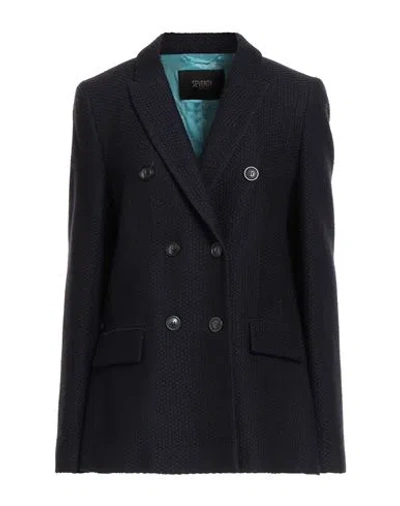 Seventy Venezia Woman Blazer Midnight Blue Size 8 Virgin Wool, Acrylic
