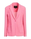 Seventy Venezia Woman Blazer Fuchsia Size 10 Viscose In Pink