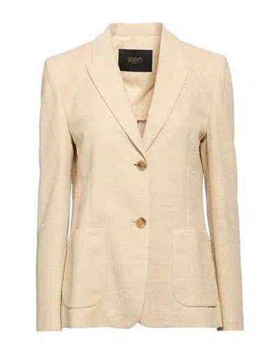 Seventy Venezia Woman Blazer Platinum Size 8 Polyester, Cotton, Viscose, Polyamide In Neutral