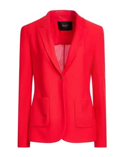 Seventy Venezia Woman Blazer Red Size 8 Polyamide, Elastane