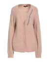 Seventy Venezia Woman Cardigan Sand Size S Acrylic, Alpaca Wool, Polyamide, Wool In Pink