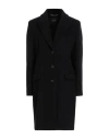 Seventy Venezia Woman Coat Black Size 12 Virgin Wool, Cashmere, Viscose In Black