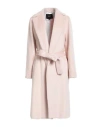 Seventy Venezia Woman Coat Blush Size 8 Alpaca Wool, Virgin Wool In Pink