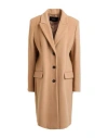 Seventy Venezia Woman Coat Camel Size 12 Virgin Wool, Cashmere, Viscose In Neutral