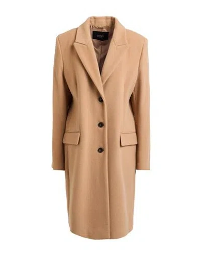 Seventy Venezia Woman Coat Camel Size 12 Virgin Wool, Cashmere, Viscose In Neutral