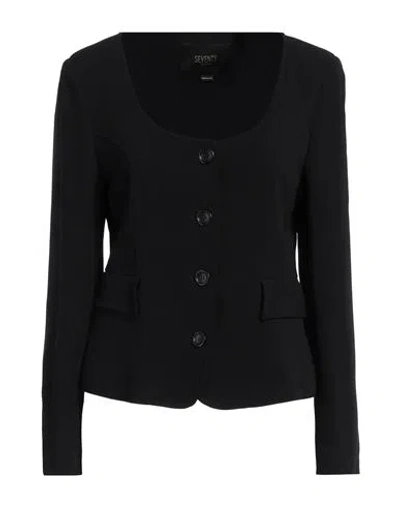 Seventy Venezia Woman Jacket Black Size 6 Acetate, Cupro