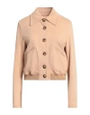 Seventy Venezia Woman Jacket Camel Size L Cotton In Beige