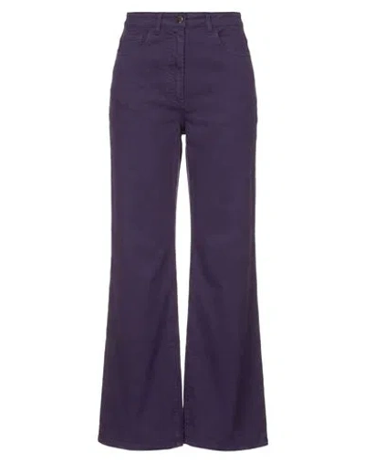 Seventy Venezia Woman Jeans Purple Size 4 Cotton, Elastane