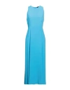 Seventy Venezia Woman Maxi Dress Azure Size 6 Acetate, Silk In Blue
