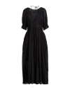 Seventy Venezia Woman Maxi Dress Black Size 10 Viscose, Cotton In Black