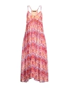 Seventy Venezia Woman Maxi Dress Garnet Size 6 Cotton In Red
