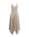 Seventy Venezia Woman Maxi Dress Sand Size 4 Polyester In Beige