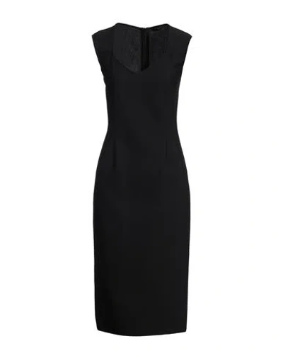 Seventy Venezia Woman Midi Dress Black Size 14 Polyamide, Elastane