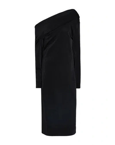 Seventy Venezia Woman Midi Dress Black Size 6 Viscose, Polyamide, Polyester