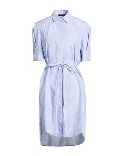 Seventy Venezia Woman Midi Dress Light Blue Size 12 Cotton