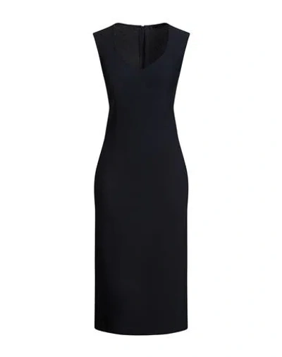 Seventy Venezia Woman Midi Dress Midnight Blue Size 14 Polyamide, Elastane In Black