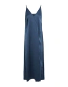 Seventy Venezia Woman Midi Dress Navy Size 6 Polyester In Blue
