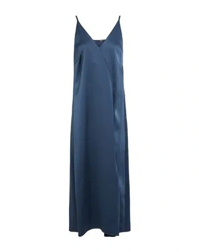 Seventy Venezia Woman Midi Dress Navy Size 6 Polyester In Navy