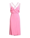 Seventy Venezia Woman Midi Dress Pink Size 8 Viscose In Pink