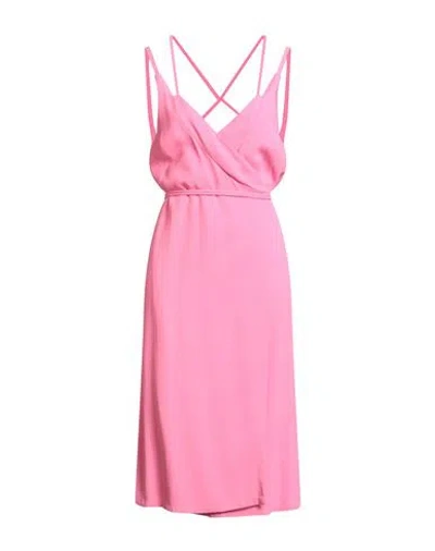 Seventy Venezia Woman Midi Dress Pink Size 8 Viscose
