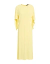 Seventy Venezia Woman Midi Dress Yellow Size 6 Viscose In Yellow