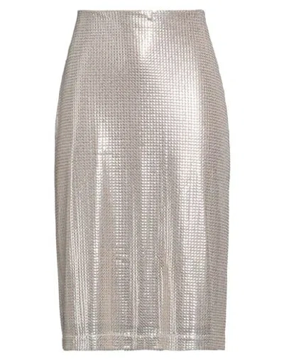 Seventy Venezia Woman Midi Skirt Beige Size 8 Polyester In Neutral