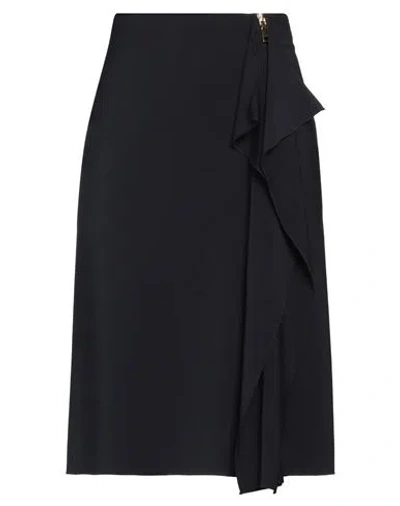 Seventy Venezia Woman Midi Skirt Black Size 10 Virgin Wool, Elastane
