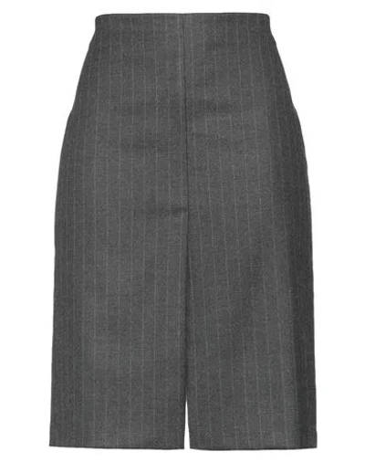 Seventy Venezia Woman Midi Skirt Grey Size 8 Polyester, Viscose, Elastane In Gray